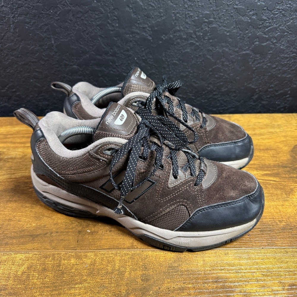 New Balance 609 MX6028PBBL Brown Suede Mesh Cross Training Shoes Mens 9